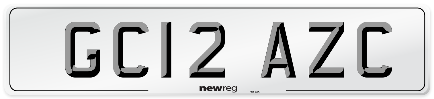 GC12 AZC Number Plate from New Reg